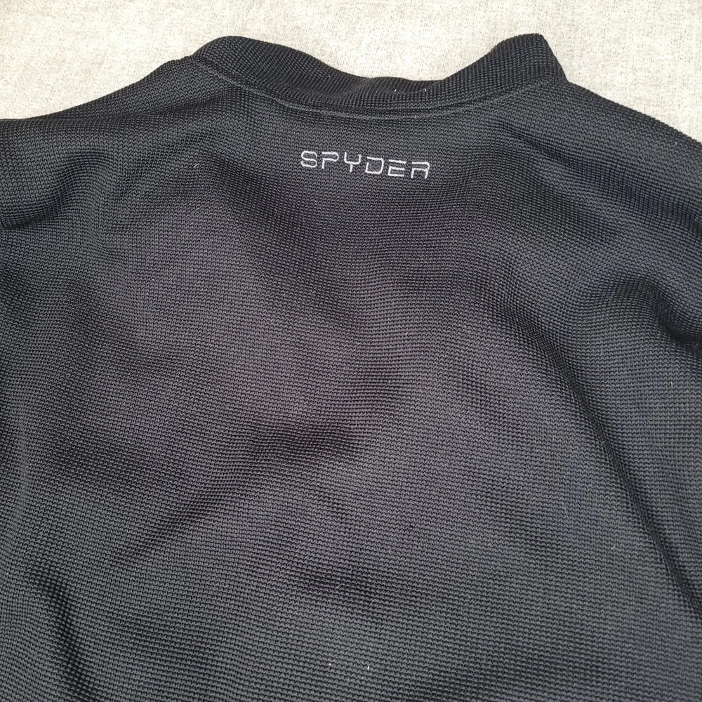Spyder Full Zip Sweater Jacket Mens M Black Knit Fleece Core Midlayer Nice